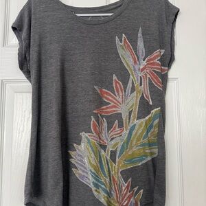 Lucky Brand Gray Graphic Relaxed T-Shirt